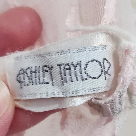 Vintage Ashley Taylor Adjustable Spaghetti Strap Lace Trim Slip Dress Medium - Picture 6 of 6